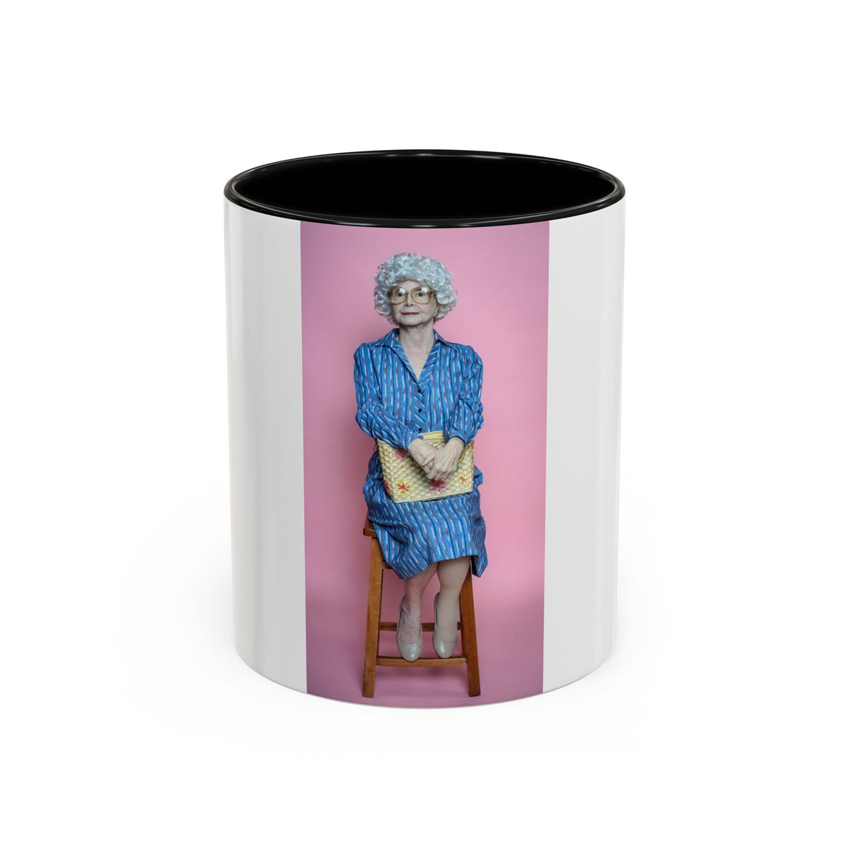 Vintage Sophia Golden Girls Inspired Portrait Accent Coffee Mug — Quirky Retro Kitchen Gift
