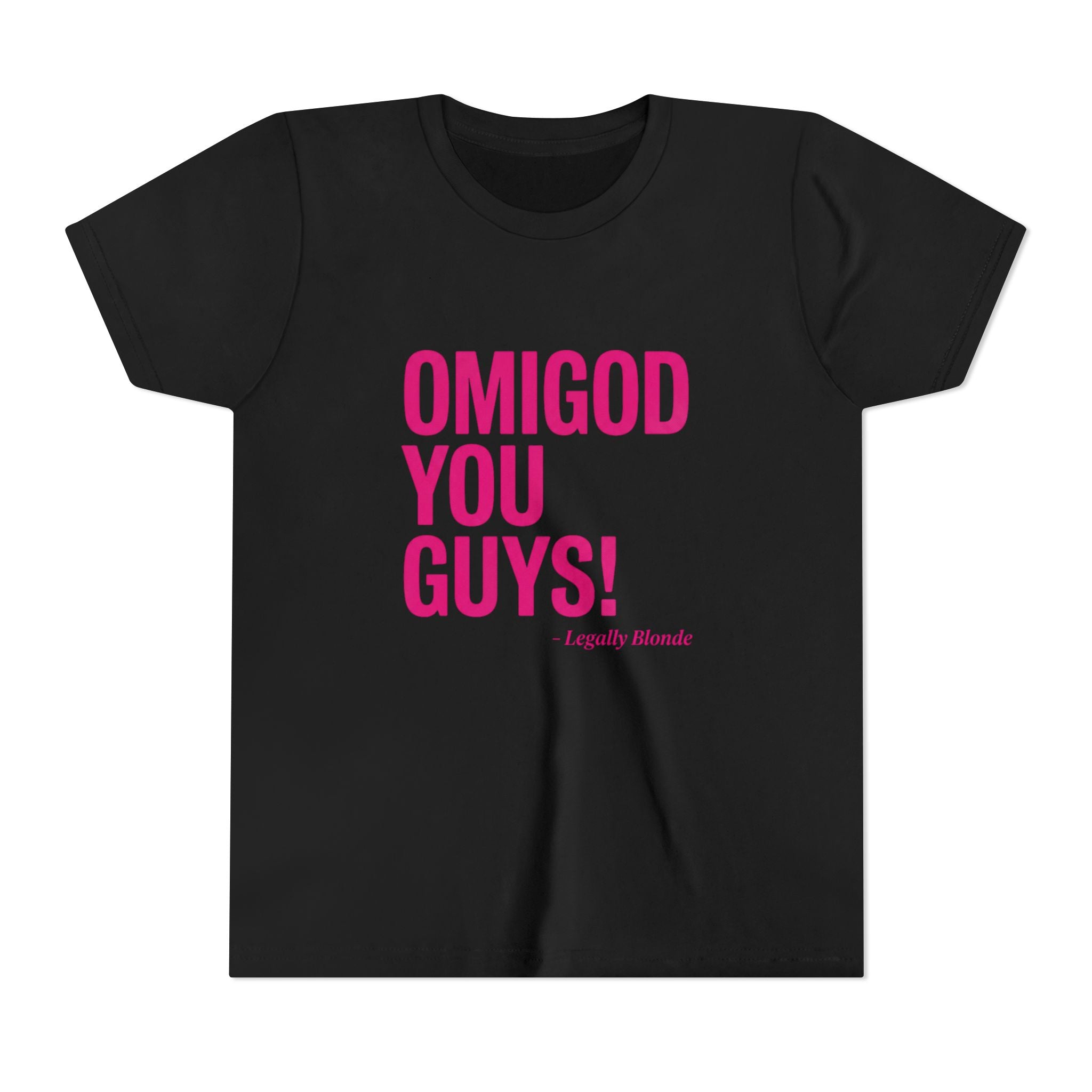 OMIGOD YOU GUYS! Youth Tee – Funny Pink Text Graphic Shirt