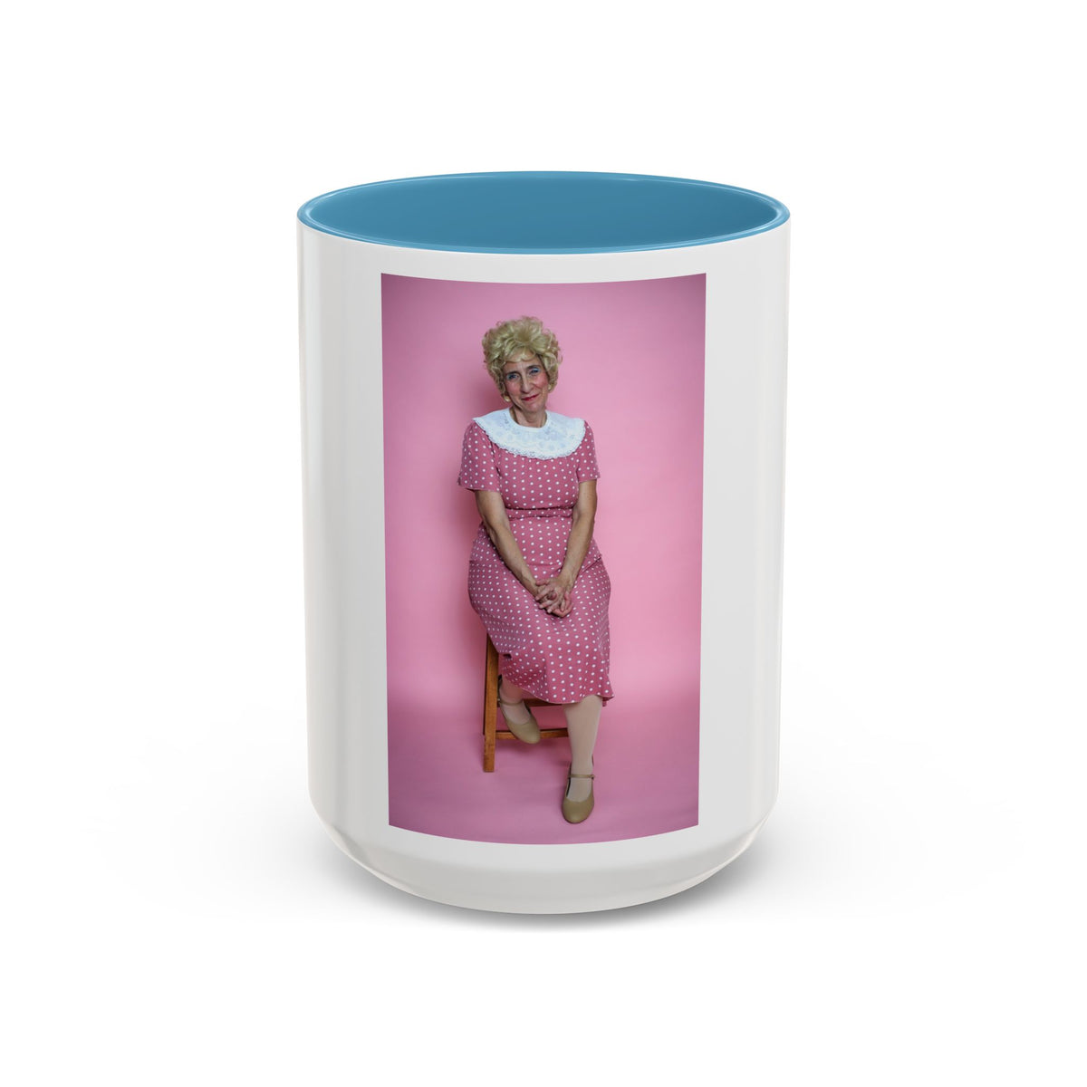 Vintage Pink Portrait Rose Golden Girls Inspired Coffee Mug — Quirky Photo Accent Mug (11/15oz)