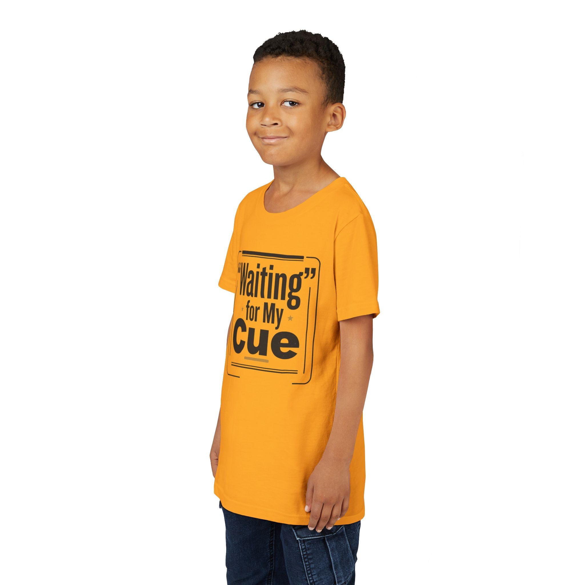 Waiting For My Cue Youth Tee — Theater Kid Short Sleeve Shirt