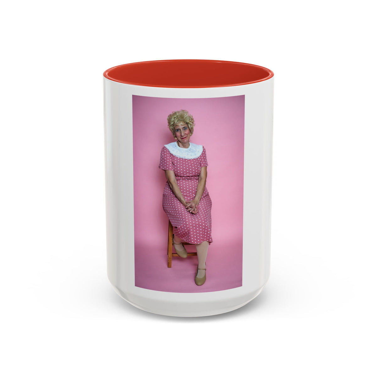 Vintage Pink Portrait Rose Golden Girls Inspired Coffee Mug — Quirky Photo Accent Mug (11/15oz)