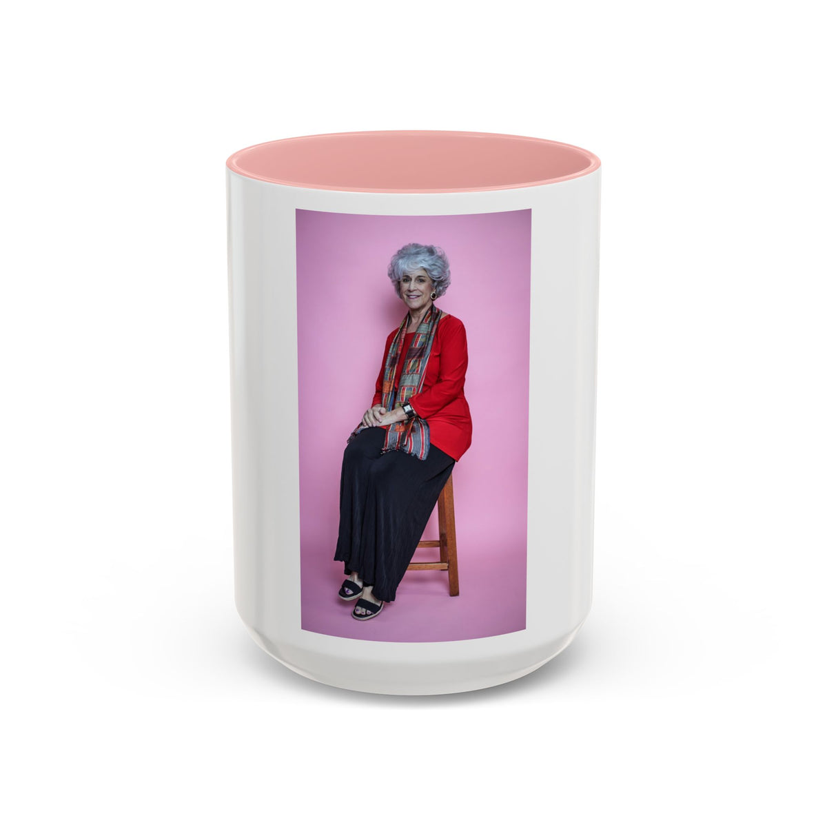 Vintage Dorothy Golden Girls Inspired Portrait Accent Coffee Mug — Quirky Retro Kitchen Gift