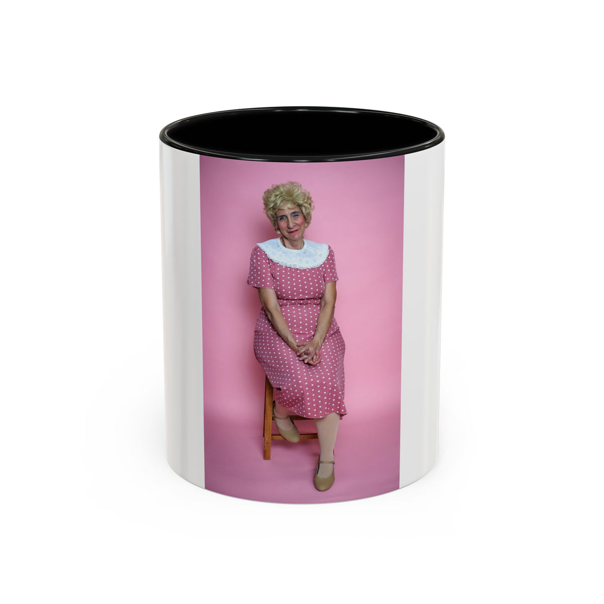 Vintage Pink Portrait Rose Golden Girls Inspired Coffee Mug — Quirky Photo Accent Mug (11/15oz)