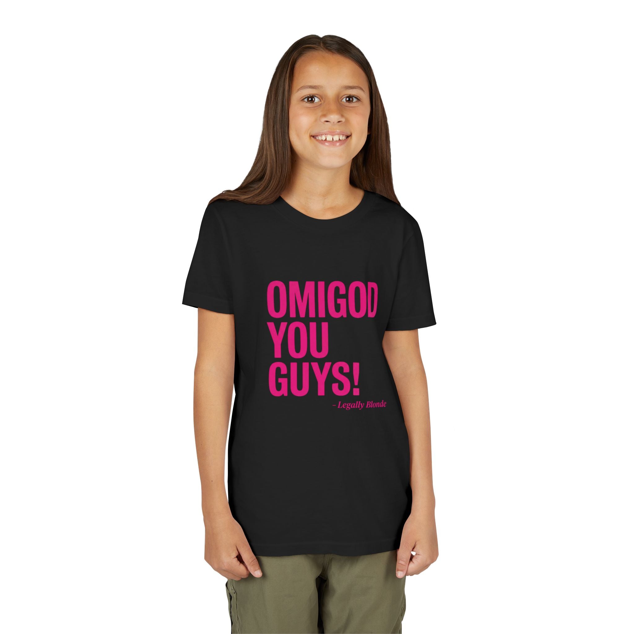 OMIGOD YOU GUYS! Youth Tee – Funny Pink Text Graphic Shirt