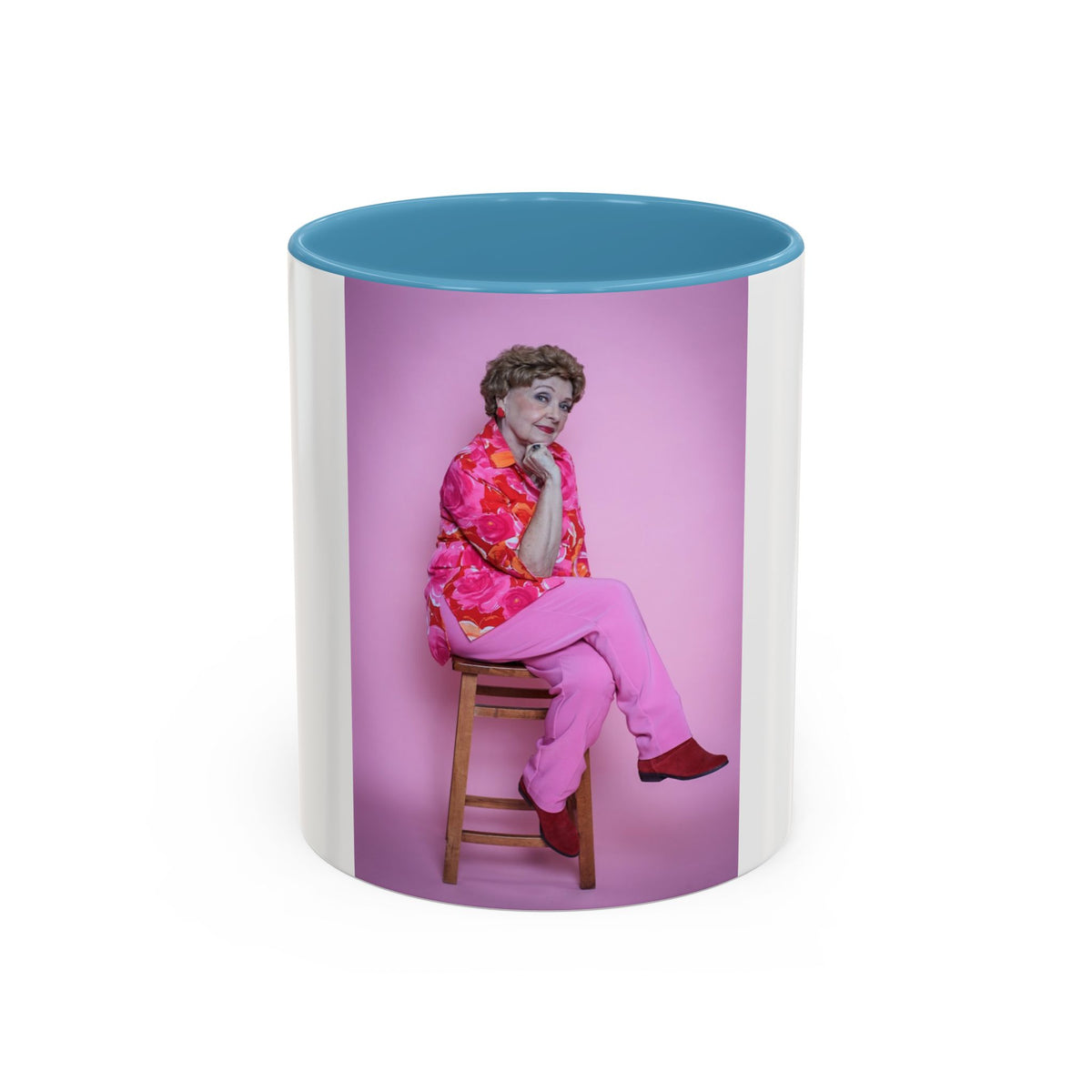 Vintage Blanche Golden Girls Inspired Portrait Accent Coffee Mug — Quirky Retro Kitchen Gift