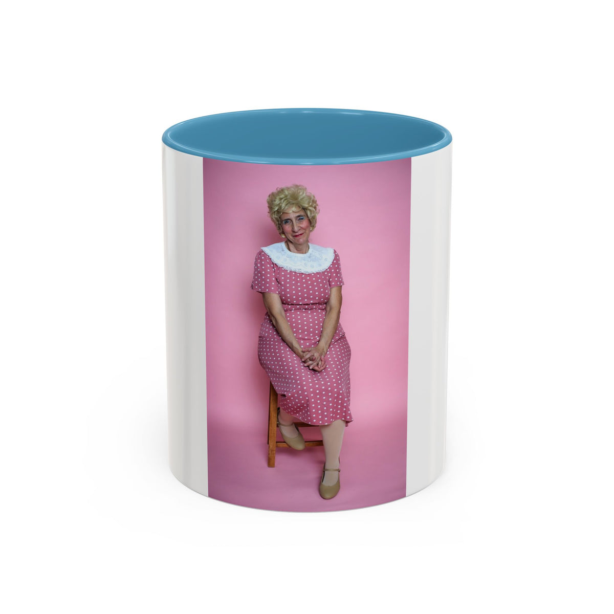 Vintage Pink Portrait Rose Golden Girls Inspired Coffee Mug — Quirky Photo Accent Mug (11/15oz)