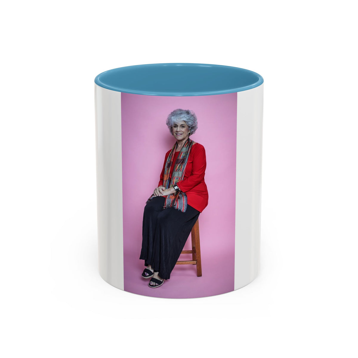 Vintage Dorothy Golden Girls Inspired Portrait Accent Coffee Mug — Quirky Retro Kitchen Gift