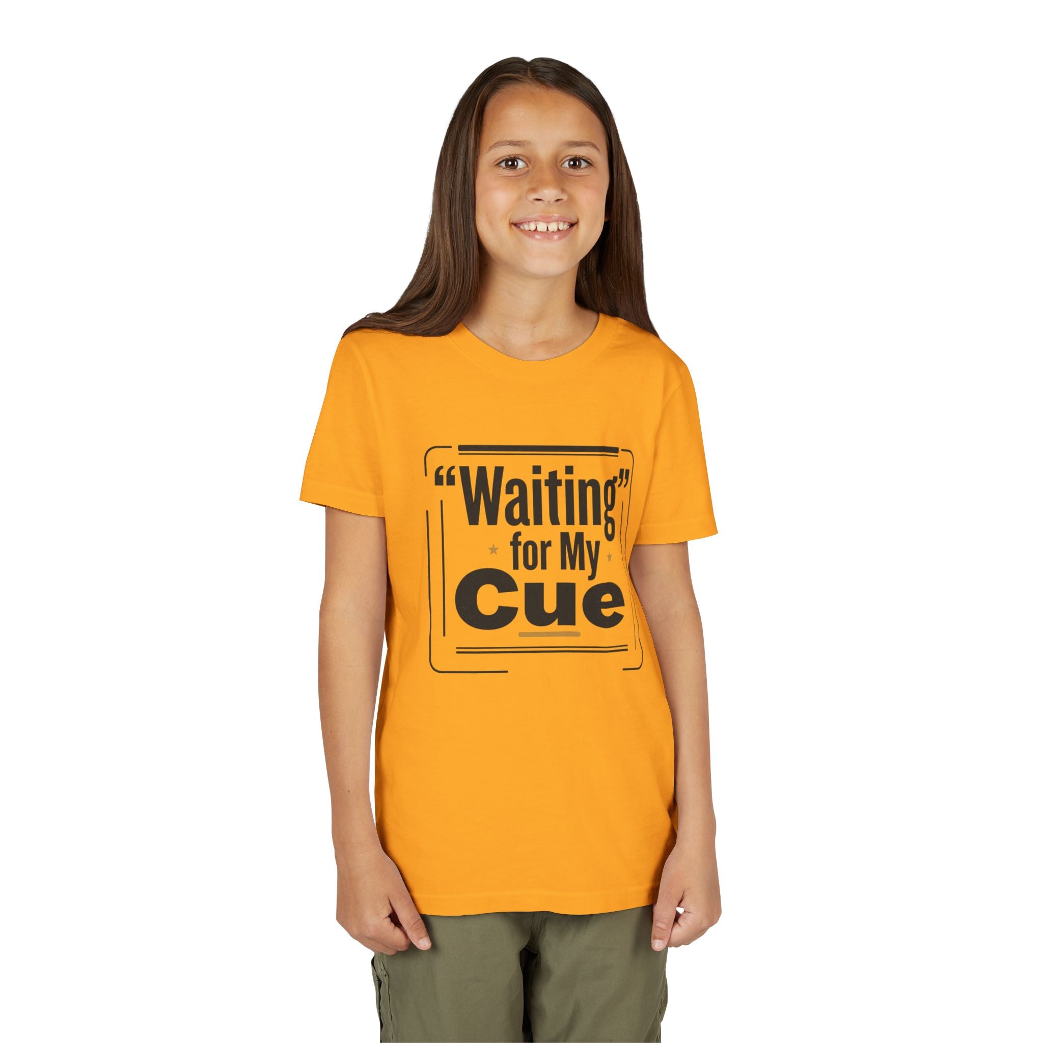 Waiting For My Cue Youth Tee — Theater Kid Short Sleeve Shirt