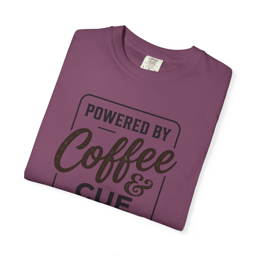 Coffee & Cue Lines T-Shirt — "Powered by Coffee & Cue Lines"
