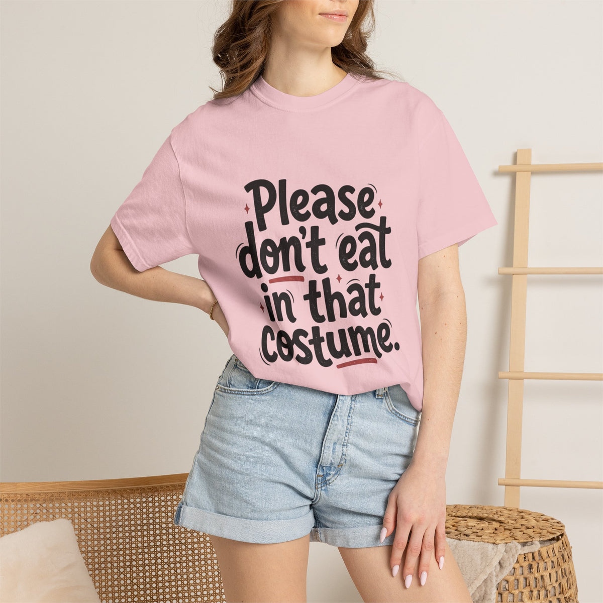 Please Don't Eat in That Costume T-Shirt — Funny Halloween Costume Shirt