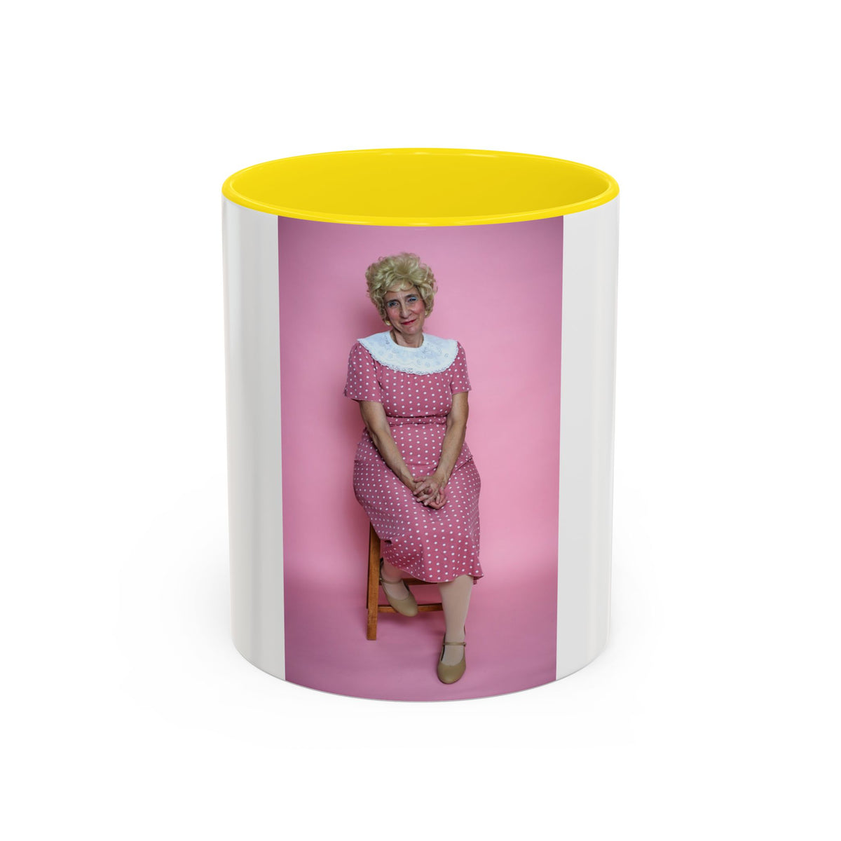 Vintage Pink Portrait Rose Golden Girls Inspired Coffee Mug — Quirky Photo Accent Mug (11/15oz)