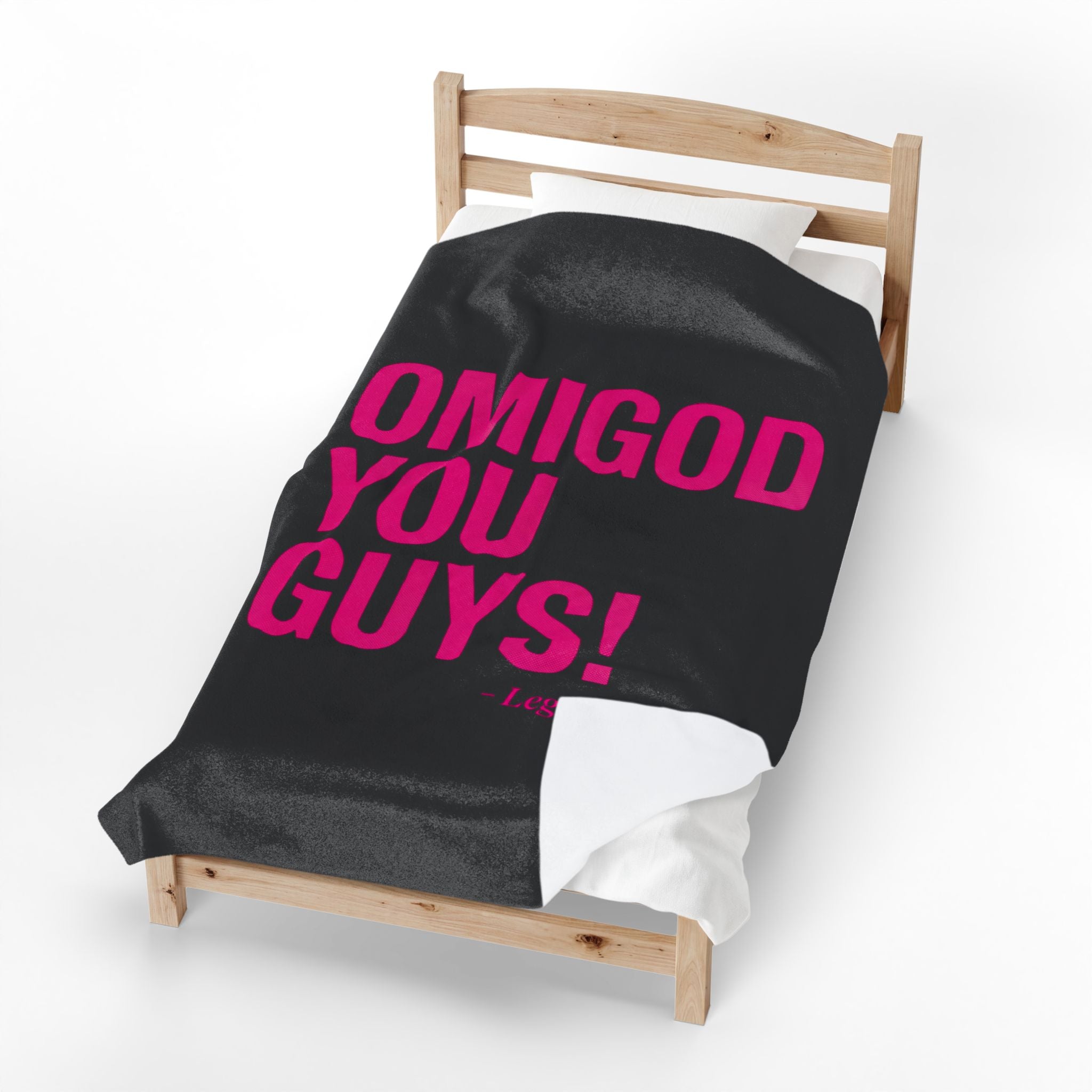 Legally Blonde 'OMIGOD YOU GUYS!' Velveteen Plush Blanket