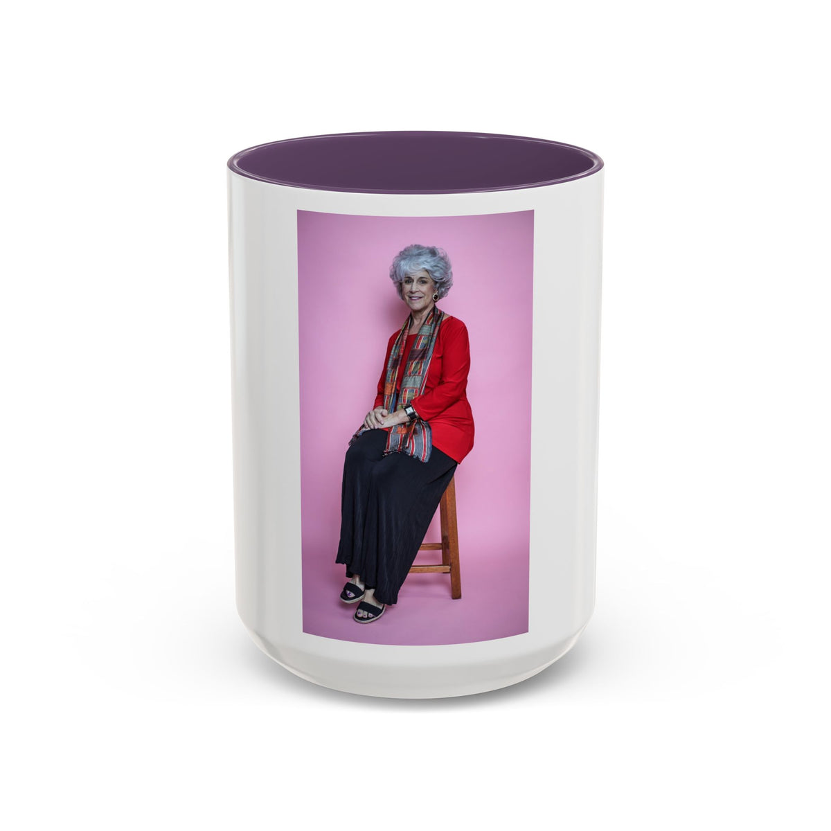 Vintage Dorothy Golden Girls Inspired Portrait Accent Coffee Mug — Quirky Retro Kitchen Gift
