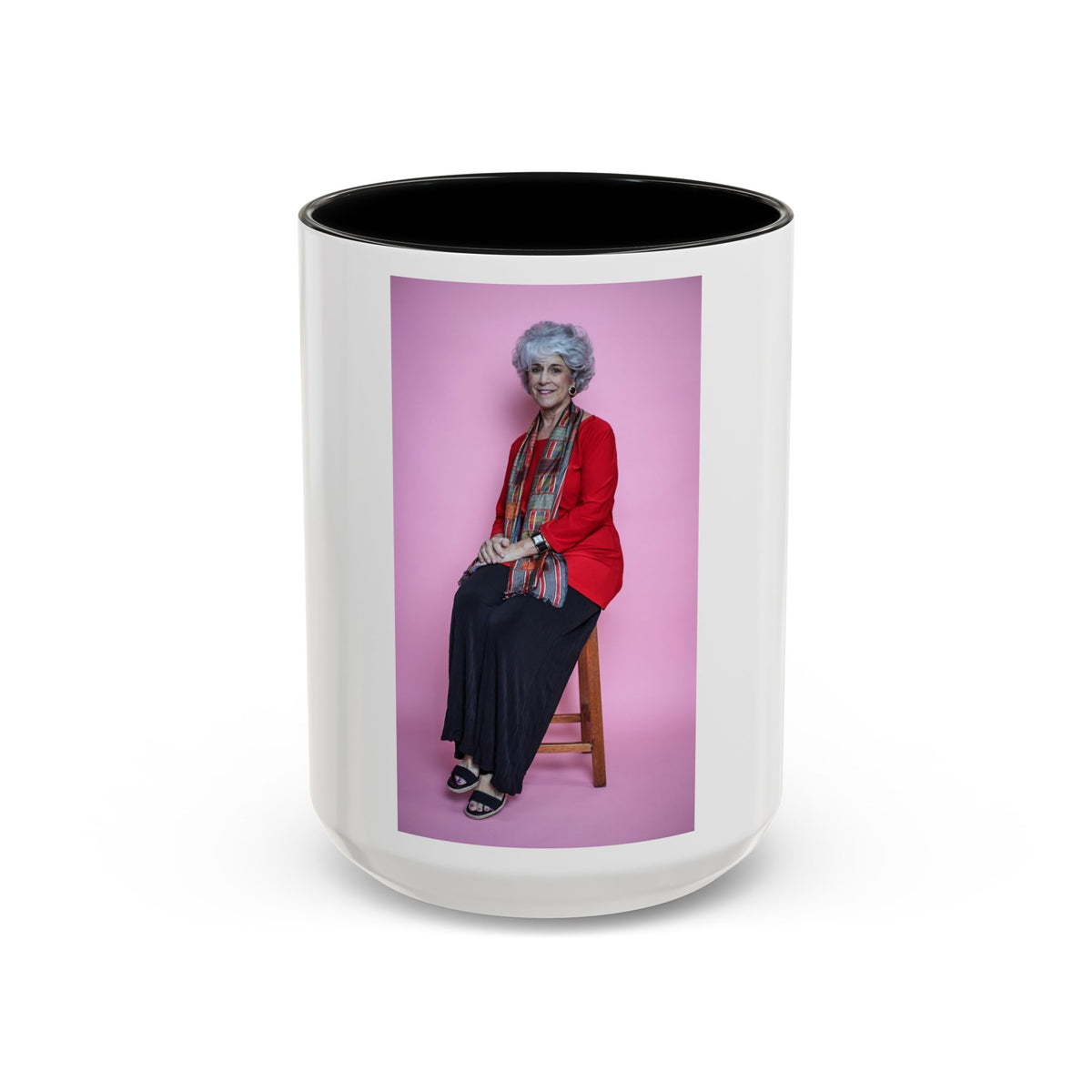 Vintage Dorothy Golden Girls Inspired Portrait Accent Coffee Mug — Quirky Retro Kitchen Gift
