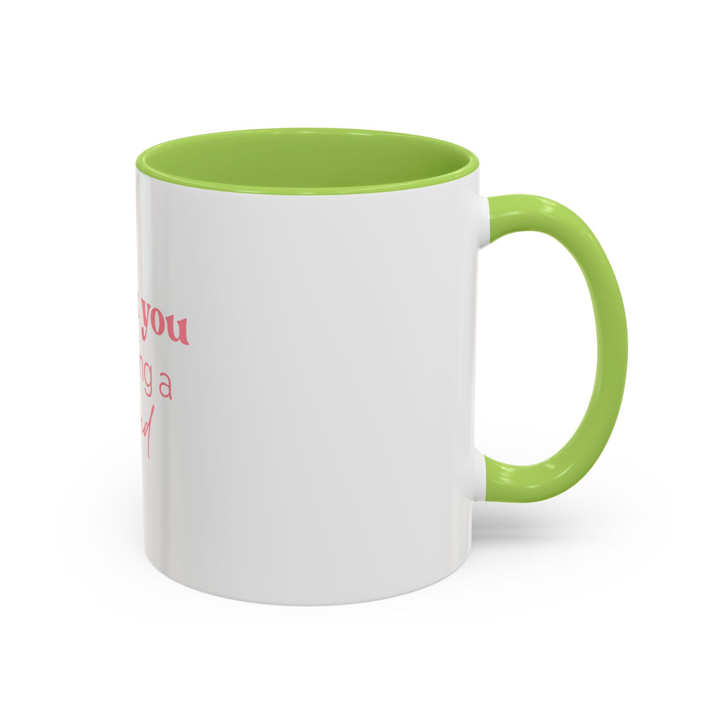 Thank You for Being a Friend Coffee Mug — Pink Friendship Accent Mug (11/15oz)