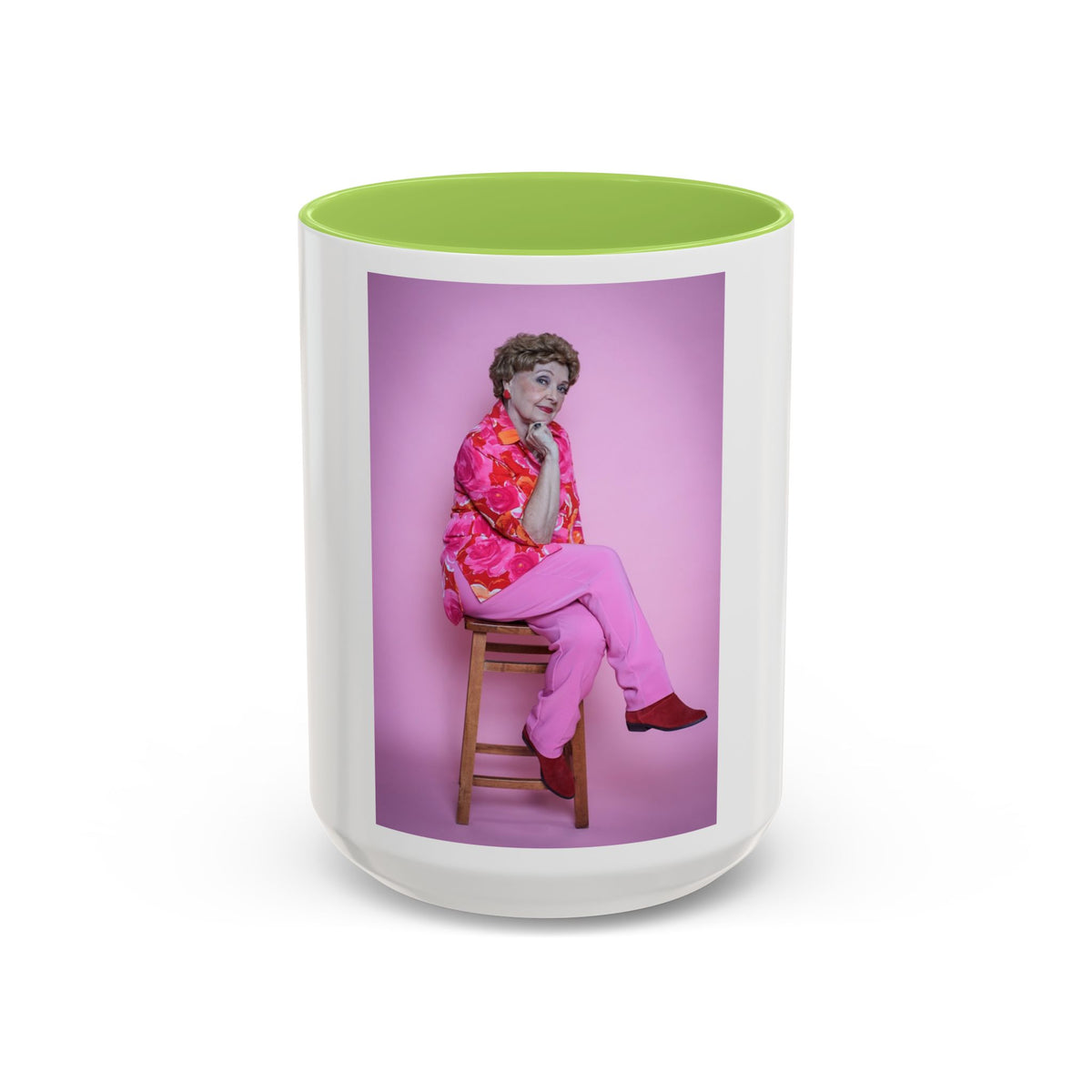 Vintage Blanche Golden Girls Inspired Portrait Accent Coffee Mug — Quirky Retro Kitchen Gift