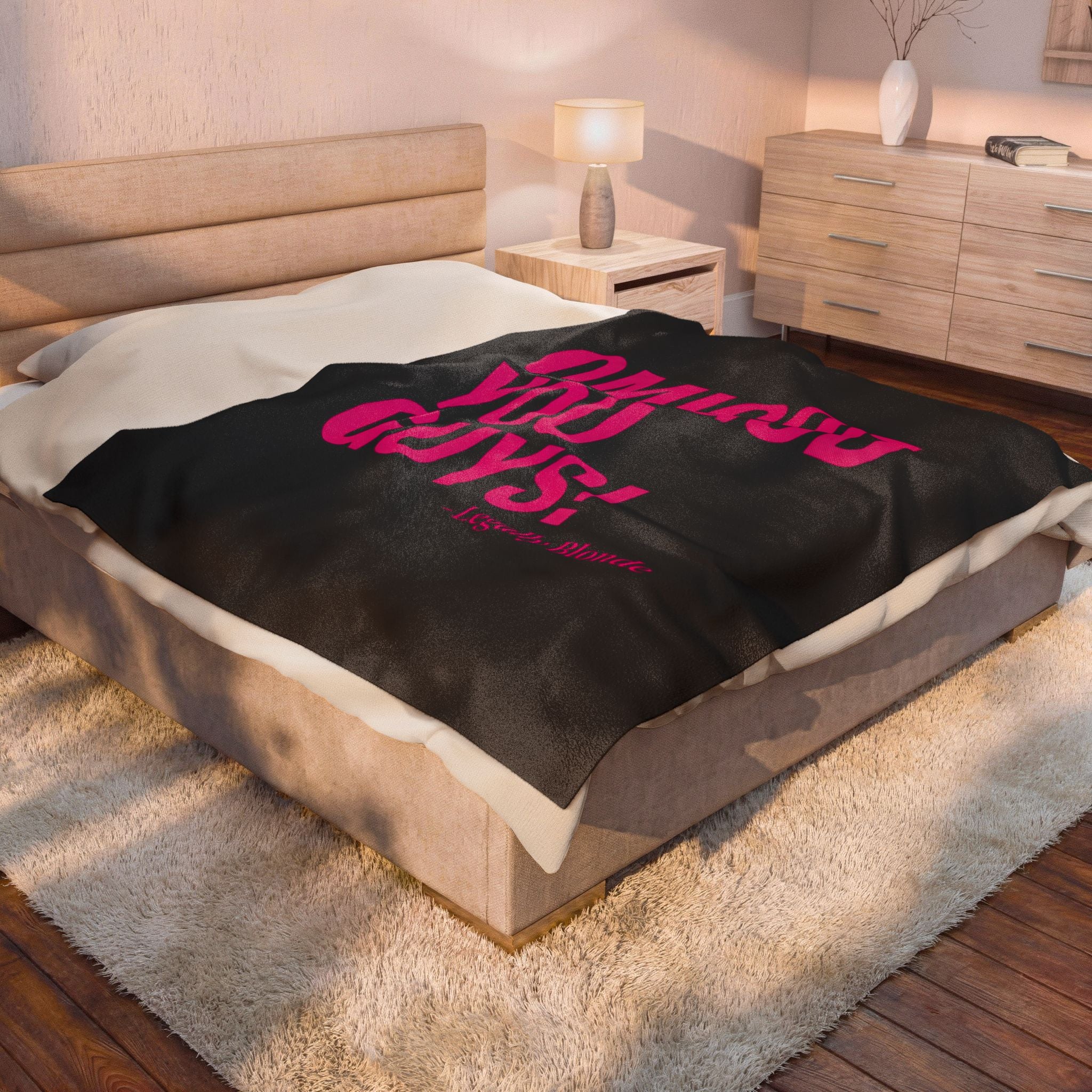 Legally Blonde 'OMIGOD YOU GUYS!' Velveteen Plush Blanket