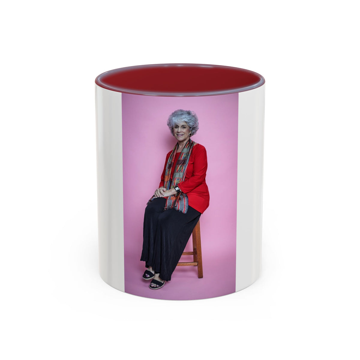 Vintage Dorothy Golden Girls Inspired Portrait Accent Coffee Mug — Quirky Retro Kitchen Gift