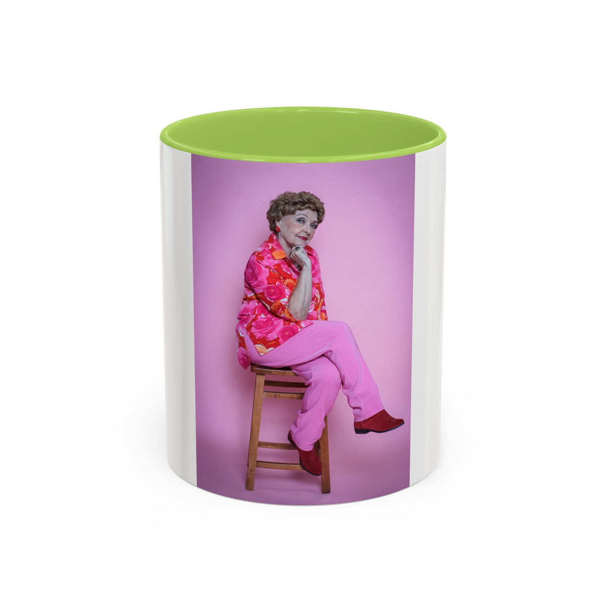 Vintage Blanche Golden Girls Inspired Portrait Accent Coffee Mug — Quirky Retro Kitchen Gift