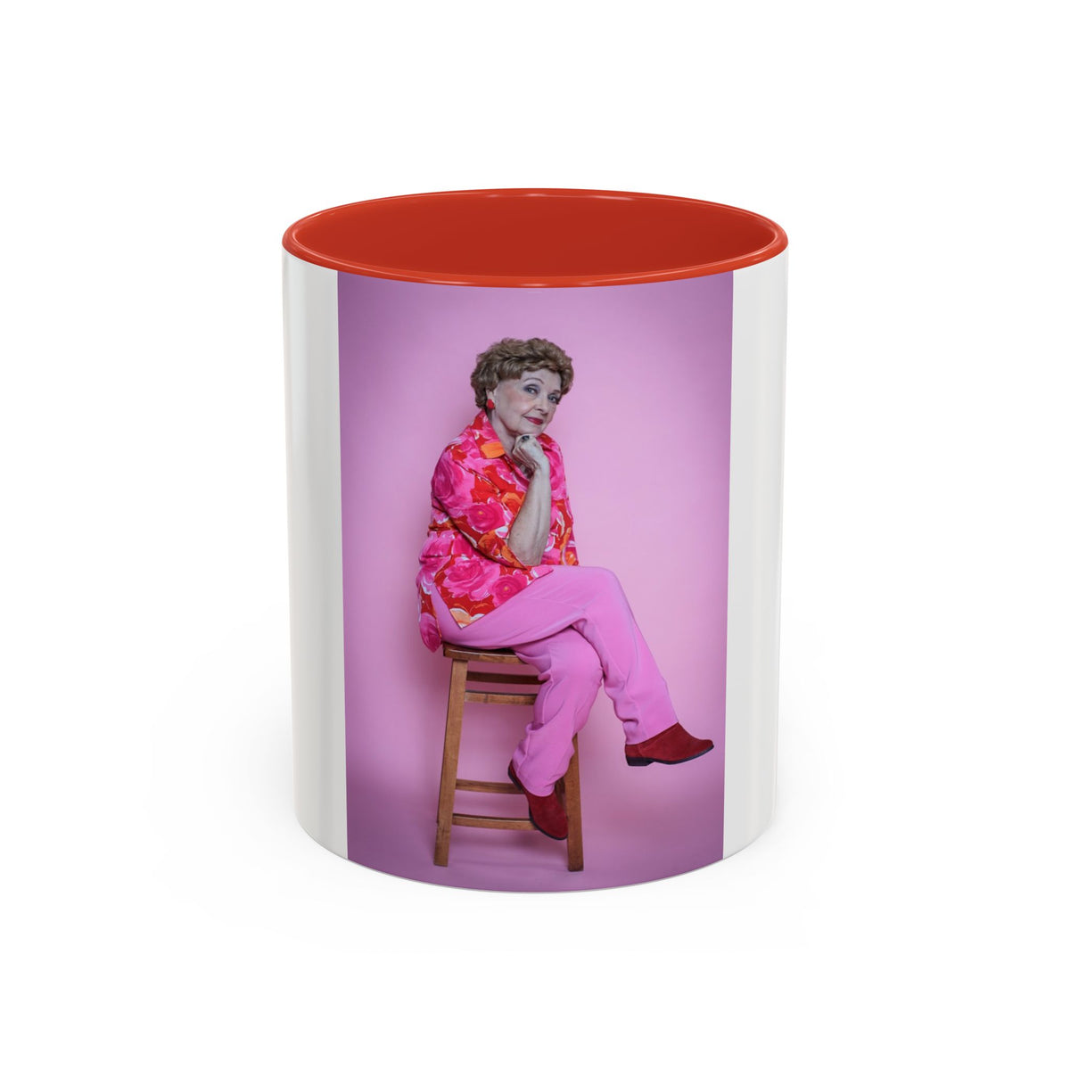 Vintage Blanche Golden Girls Inspired Portrait Accent Coffee Mug — Quirky Retro Kitchen Gift