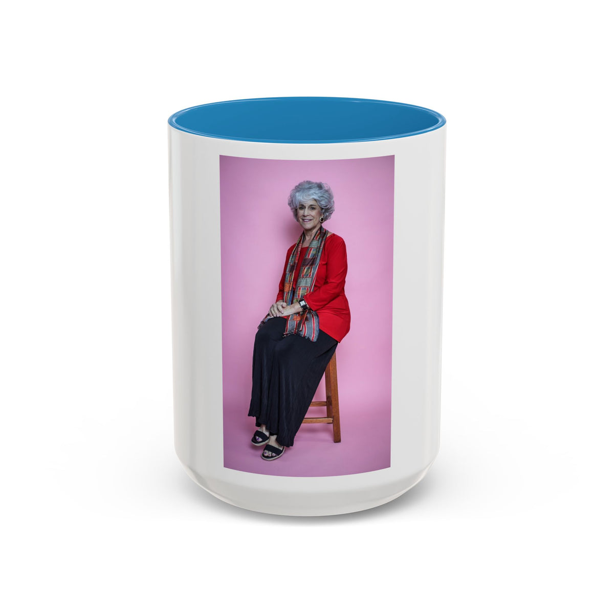 Vintage Dorothy Golden Girls Inspired Portrait Accent Coffee Mug — Quirky Retro Kitchen Gift