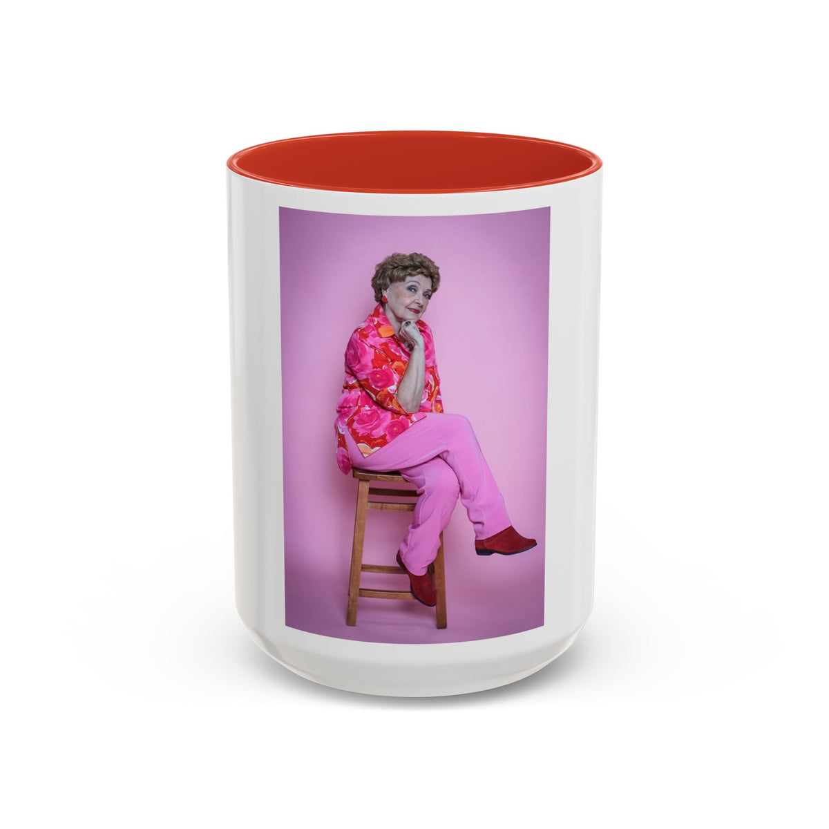 Vintage Blanche Golden Girls Inspired Portrait Accent Coffee Mug — Quirky Retro Kitchen Gift