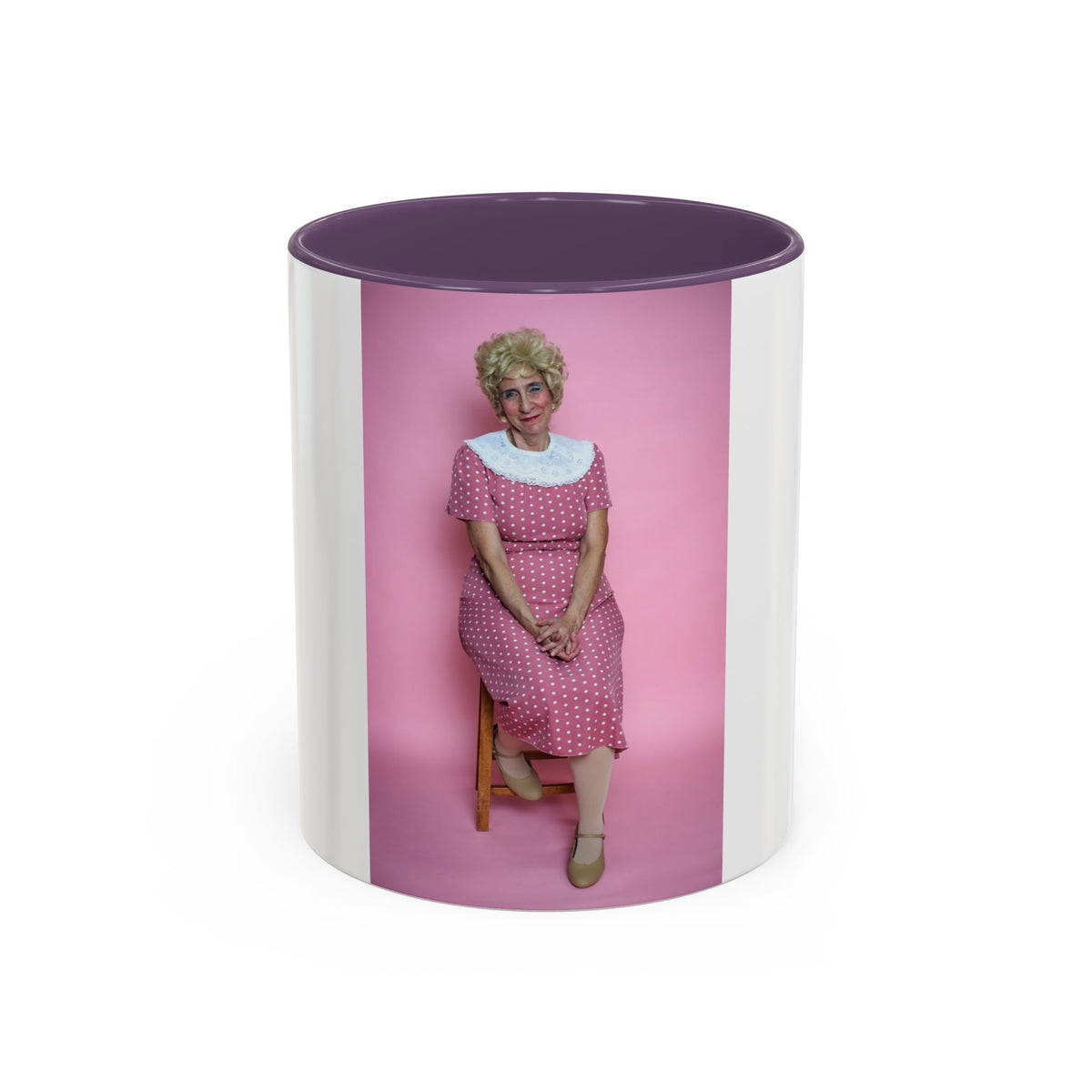 Vintage Pink Portrait Rose Golden Girls Inspired Coffee Mug — Quirky Photo Accent Mug (11/15oz)