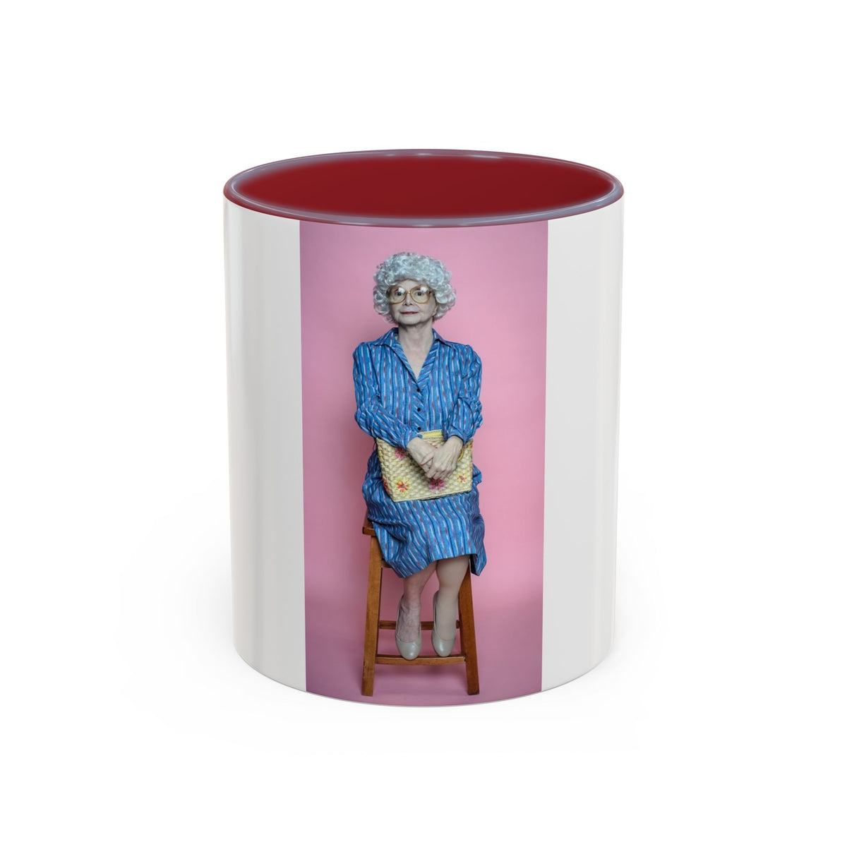 Vintage Sophia Golden Girls Inspired Portrait Accent Coffee Mug — Quirky Retro Kitchen Gift