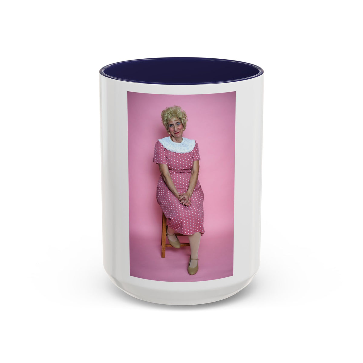 Vintage Pink Portrait Rose Golden Girls Inspired Coffee Mug — Quirky Photo Accent Mug (11/15oz)