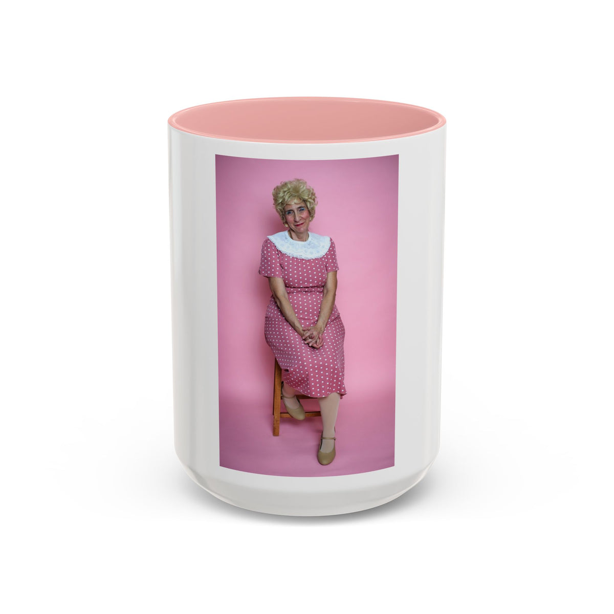 Vintage Pink Portrait Rose Golden Girls Inspired Coffee Mug — Quirky Photo Accent Mug (11/15oz)