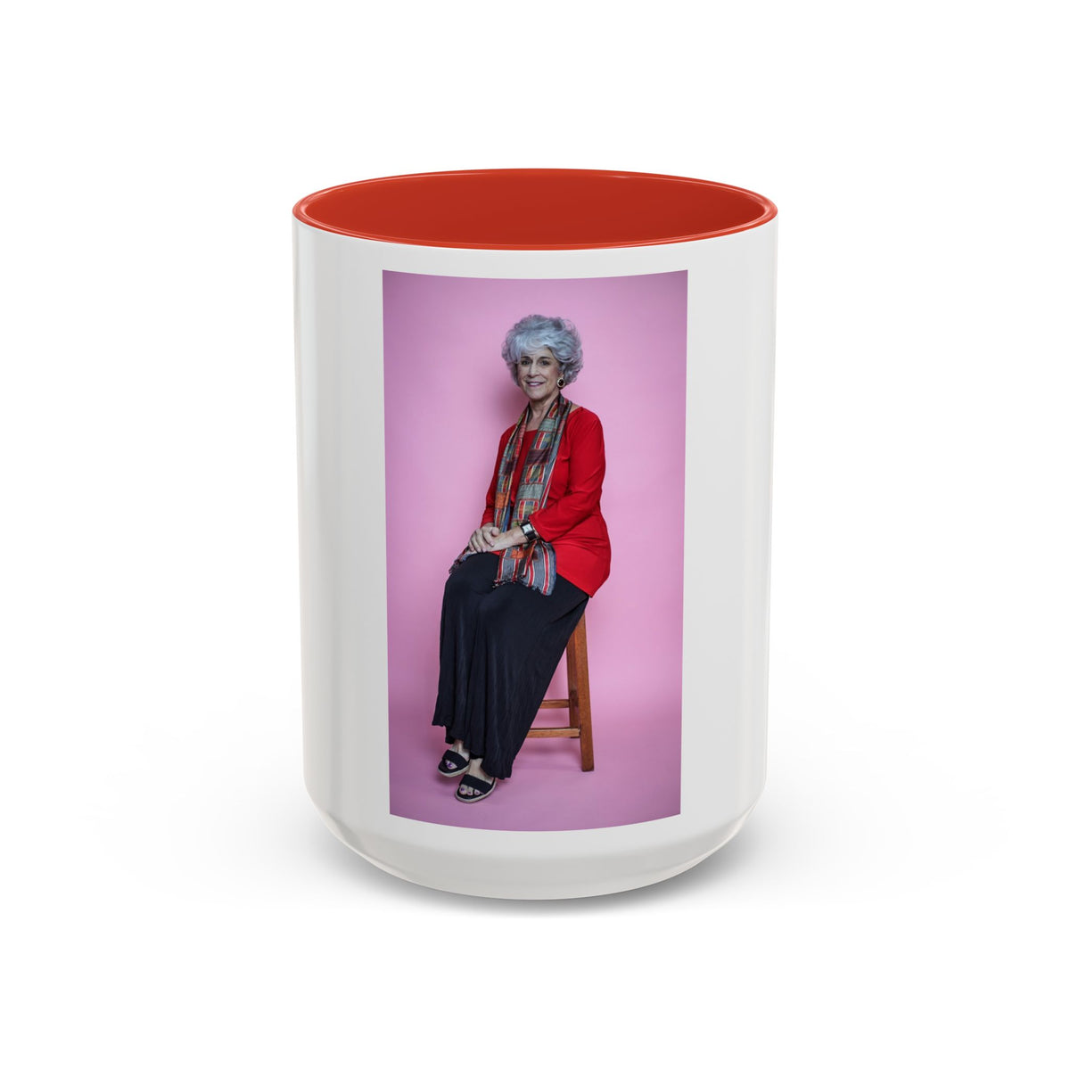 Vintage Dorothy Golden Girls Inspired Portrait Accent Coffee Mug — Quirky Retro Kitchen Gift