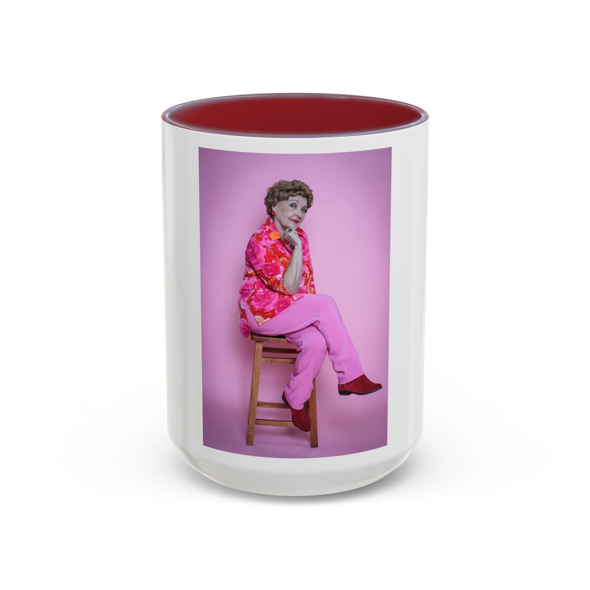 Vintage Blanche Golden Girls Inspired Portrait Accent Coffee Mug — Quirky Retro Kitchen Gift