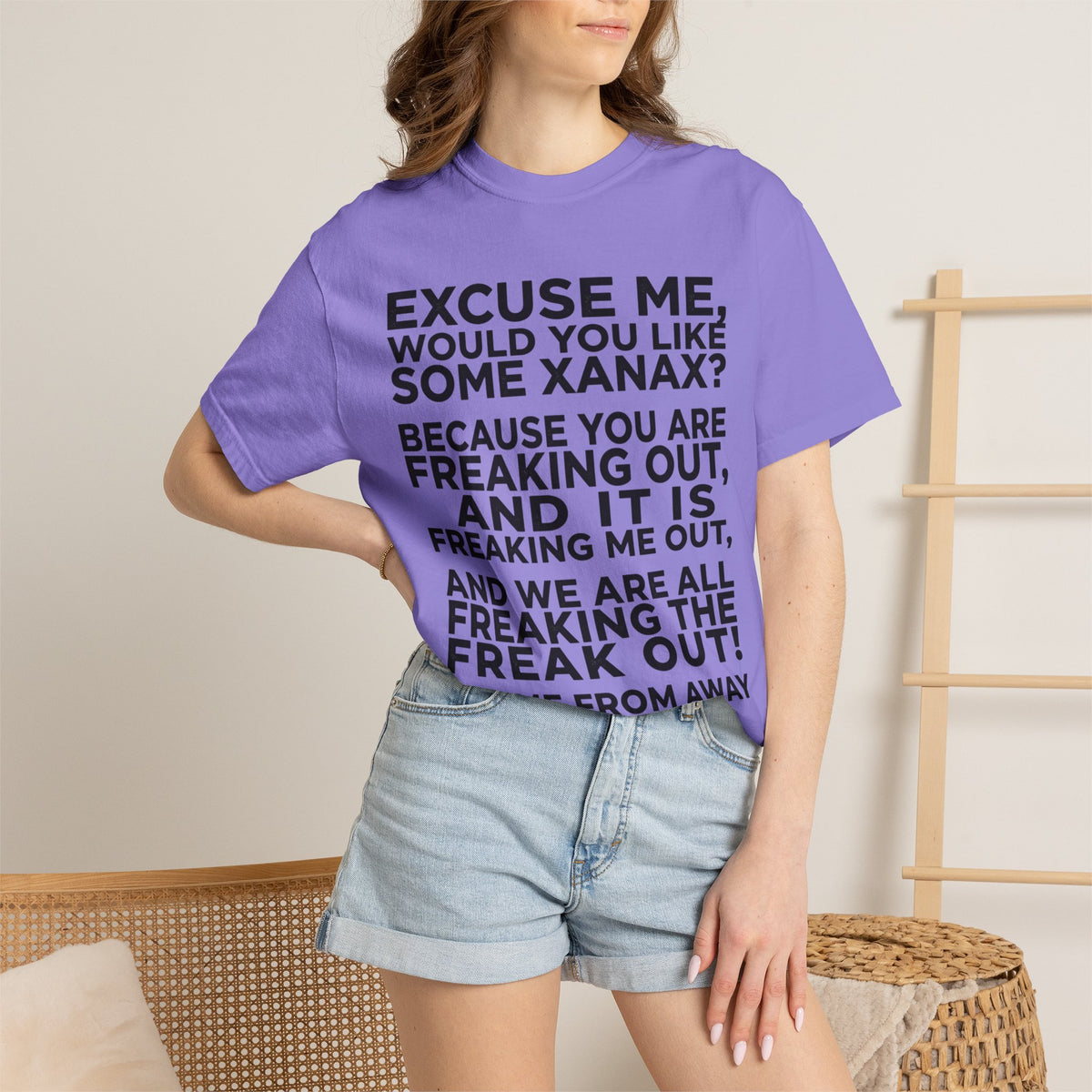 T-Shirt — 'Excuse Me, Would You Like Some Xanax?' Quote Tee