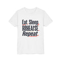Eat. Sleep. Rehearse. Repeat. Youth Short Sleeve Tee — Musical Rehearsal Shirt for Young Performers