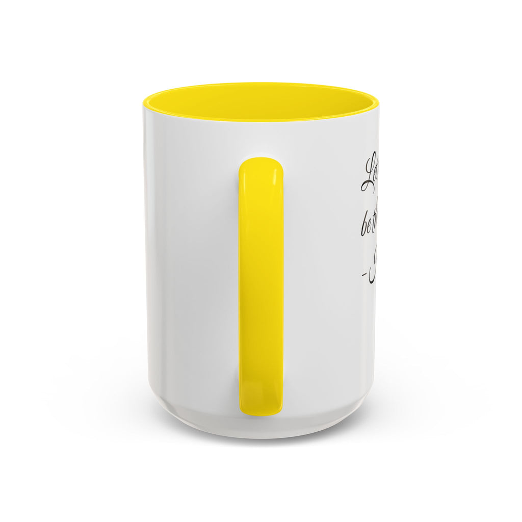 Inspirational Quote Accent Coffee Mug (Yellow) – 'If we could we dream about...'