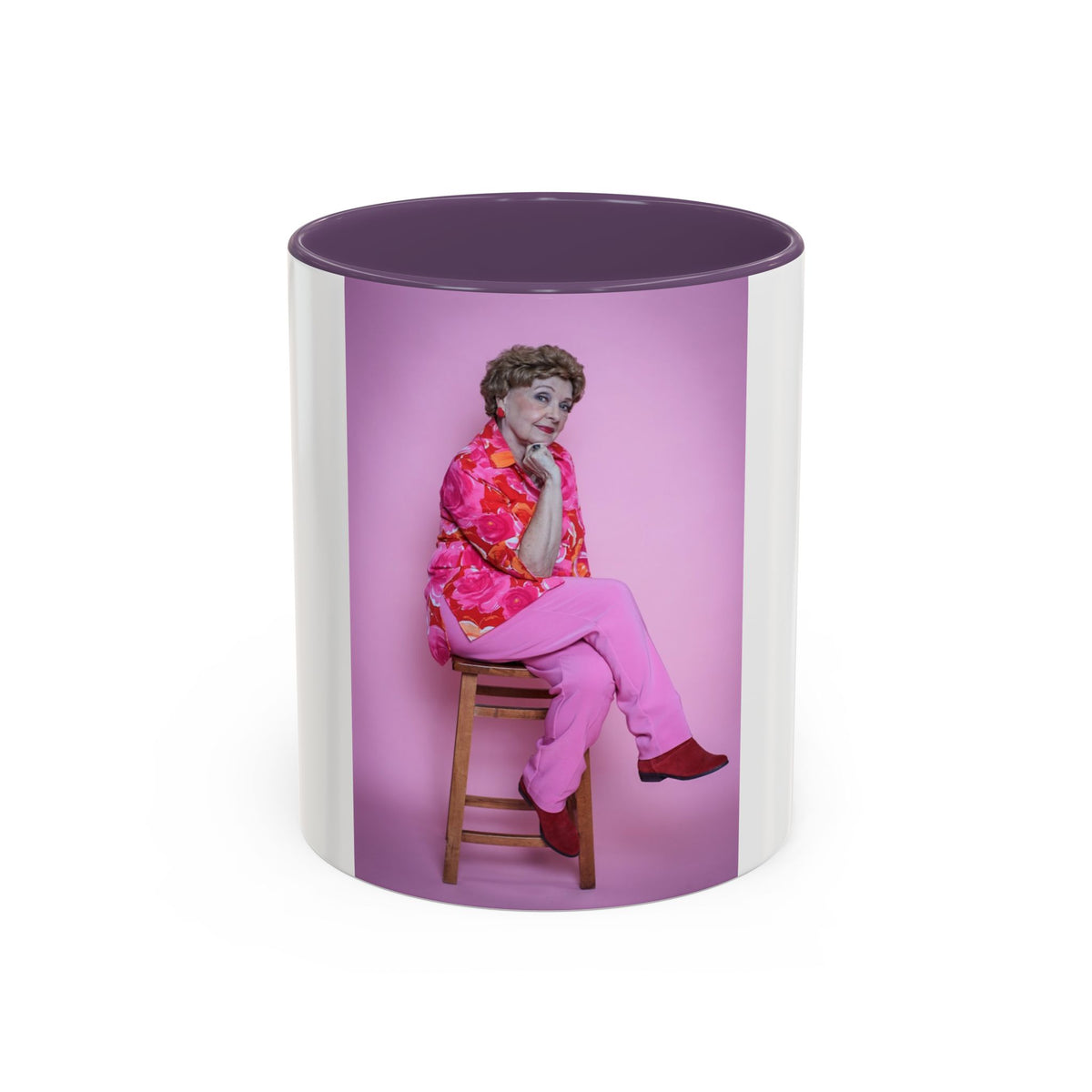 Vintage Blanche Golden Girls Inspired Portrait Accent Coffee Mug — Quirky Retro Kitchen Gift