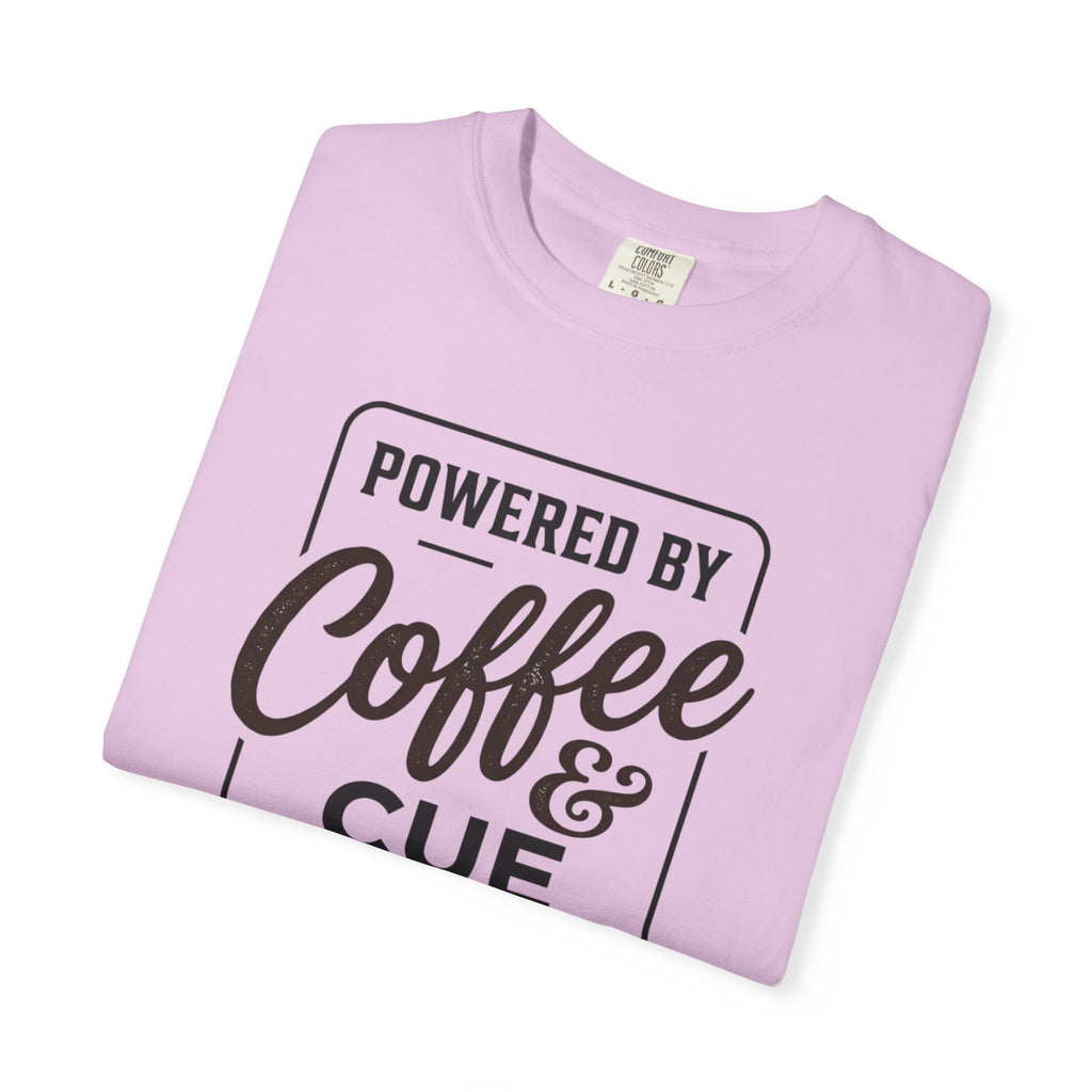 Coffee & Cue Lines T-Shirt — "Powered by Coffee & Cue Lines"