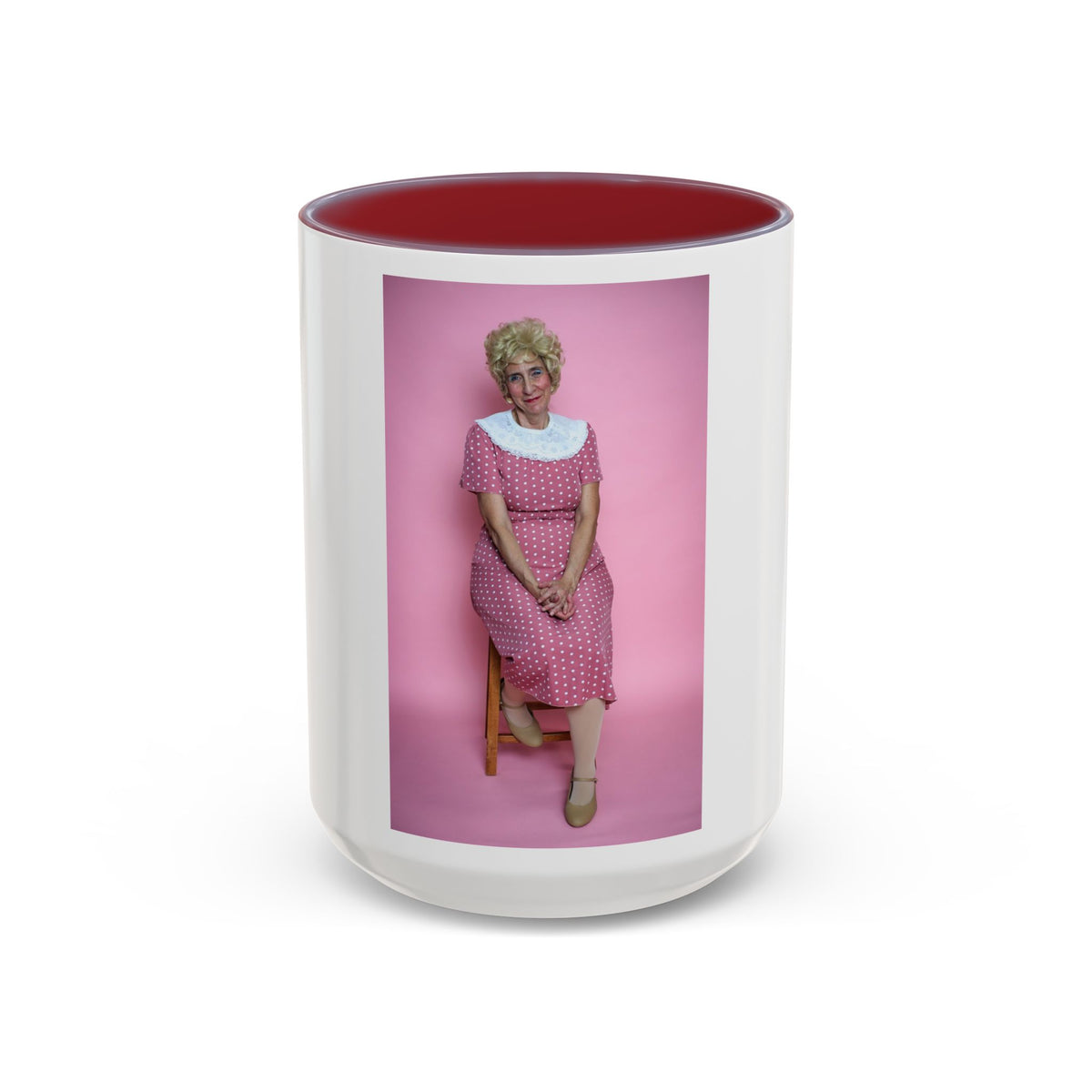 Vintage Pink Portrait Rose Golden Girls Inspired Coffee Mug — Quirky Photo Accent Mug (11/15oz)