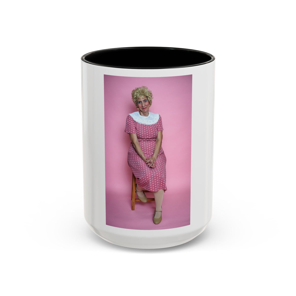 Vintage Pink Portrait Rose Golden Girls Inspired Coffee Mug — Quirky Photo Accent Mug (11/15oz)