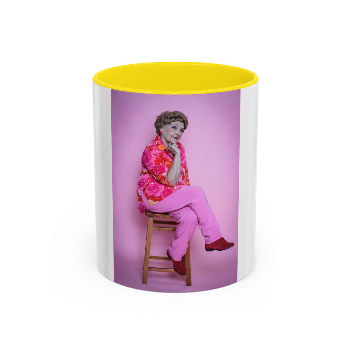 Vintage Blanche Golden Girls Inspired Portrait Accent Coffee Mug — Quirky Retro Kitchen Gift