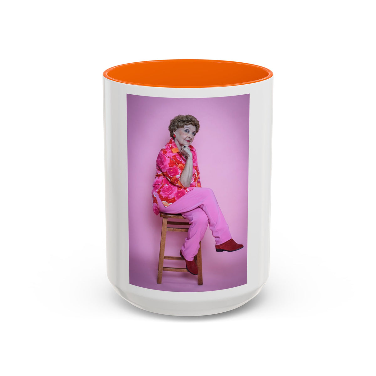 Vintage Blanche Golden Girls Inspired Portrait Accent Coffee Mug — Quirky Retro Kitchen Gift