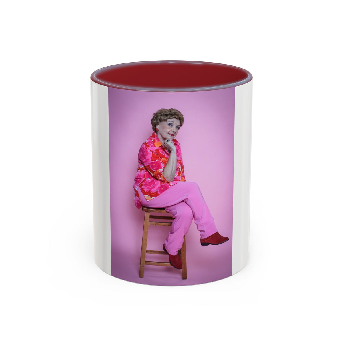 Vintage Blanche Golden Girls Inspired Portrait Accent Coffee Mug — Quirky Retro Kitchen Gift