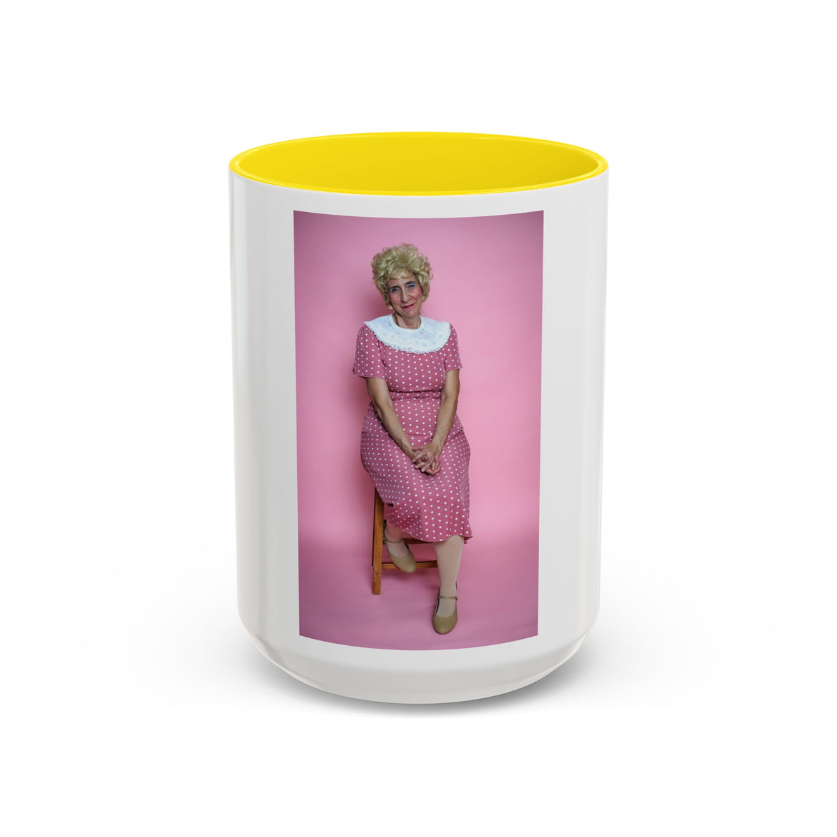 Vintage Pink Portrait Rose Golden Girls Inspired Coffee Mug — Quirky Photo Accent Mug (11/15oz)
