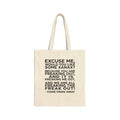 Tote Bag — “Excuse Me, Would You Like Some Xanax?” Canvas Quote Tote