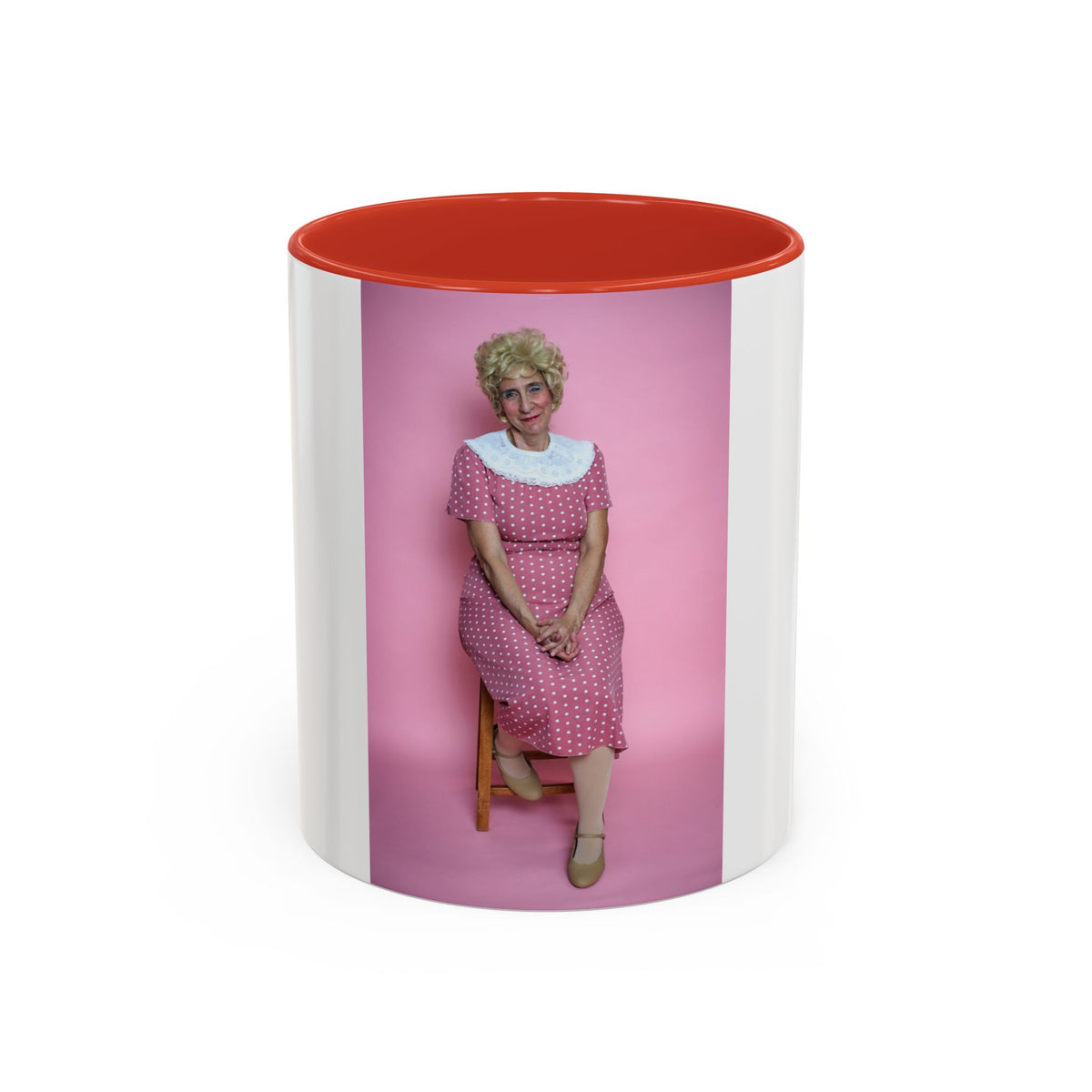 Vintage Pink Portrait Rose Golden Girls Inspired Coffee Mug — Quirky Photo Accent Mug (11/15oz)