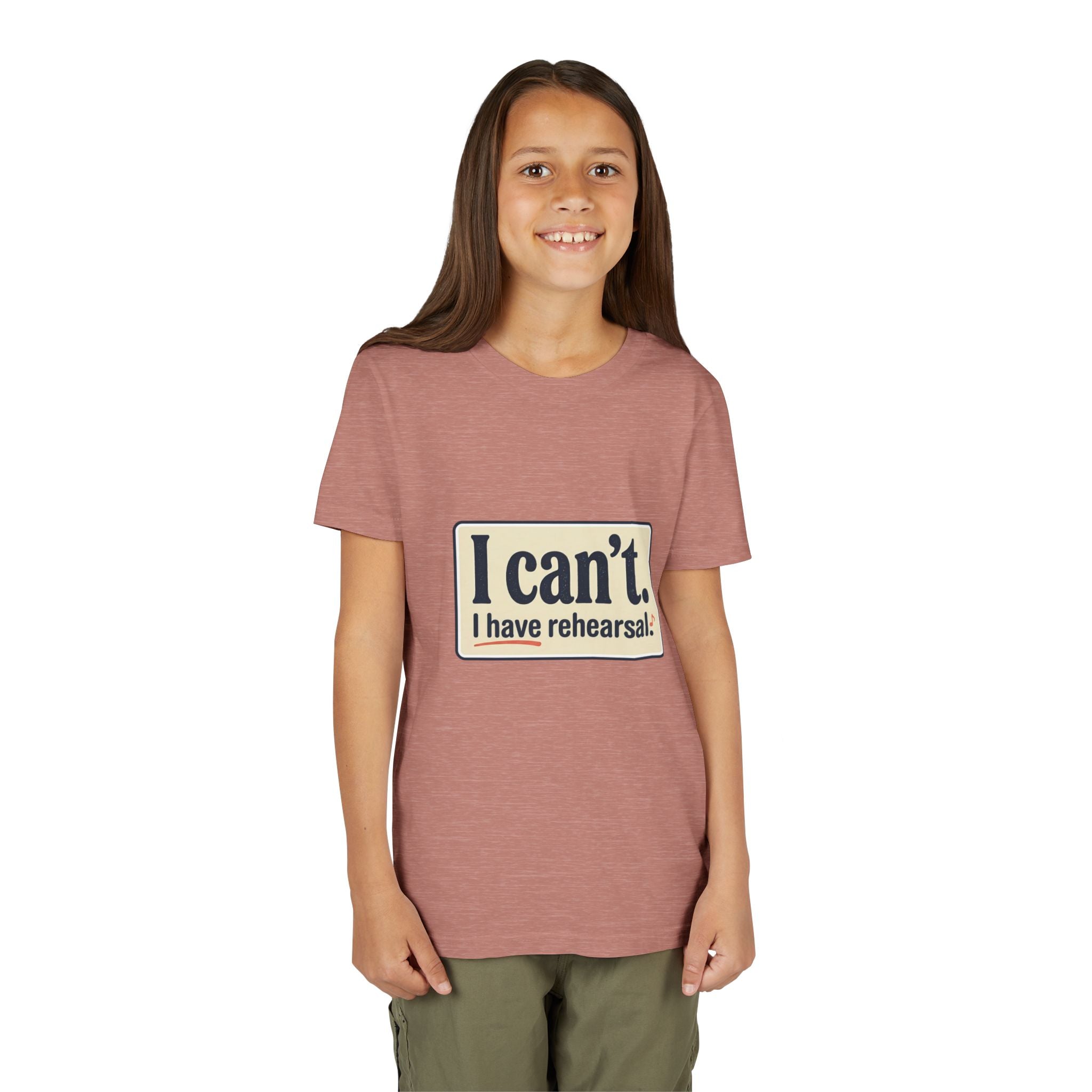 Youth Tee — "I Can't. I Have Rehearsal." Rehearsal Shirt for Young Performers