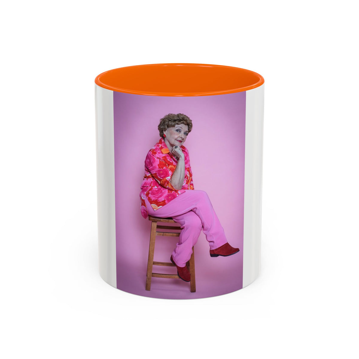 Vintage Blanche Golden Girls Inspired Portrait Accent Coffee Mug — Quirky Retro Kitchen Gift