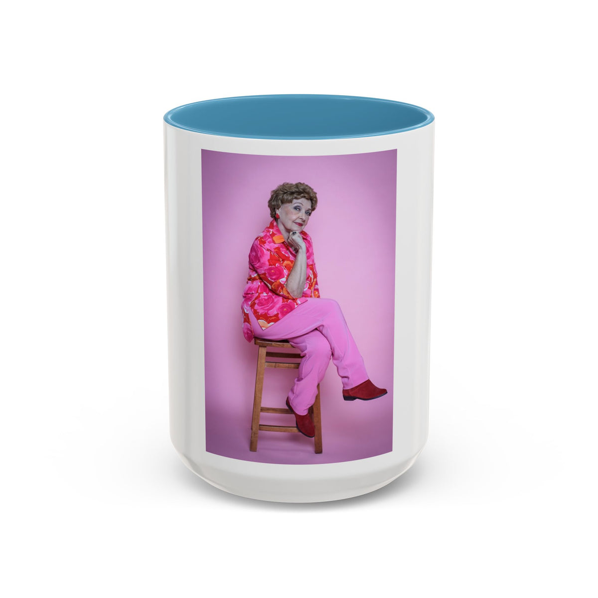 Vintage Blanche Golden Girls Inspired Portrait Accent Coffee Mug — Quirky Retro Kitchen Gift