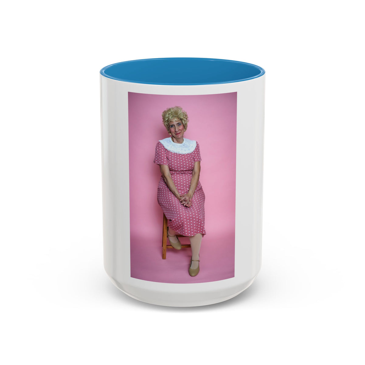 Vintage Pink Portrait Rose Golden Girls Inspired Coffee Mug — Quirky Photo Accent Mug (11/15oz)