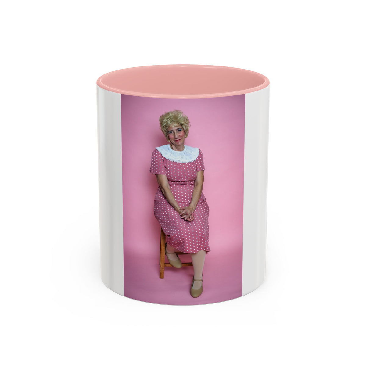 Vintage Pink Portrait Rose Golden Girls Inspired Coffee Mug — Quirky Photo Accent Mug (11/15oz)